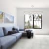 A living room with Mountains Gray Vinyl Flooring