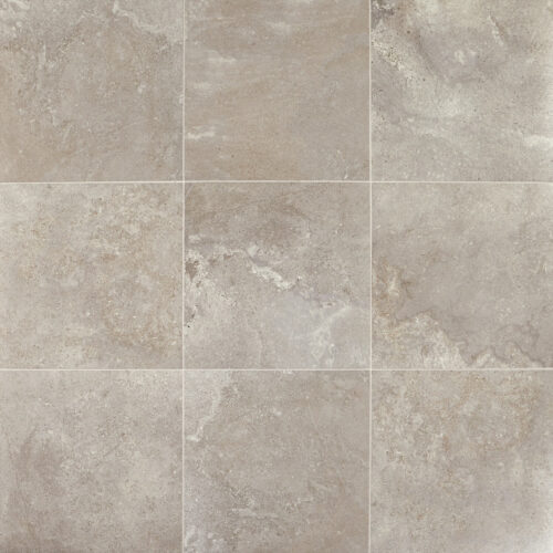 Abound Nimbus, gray twelve by twelve inch stone look ceramic tile