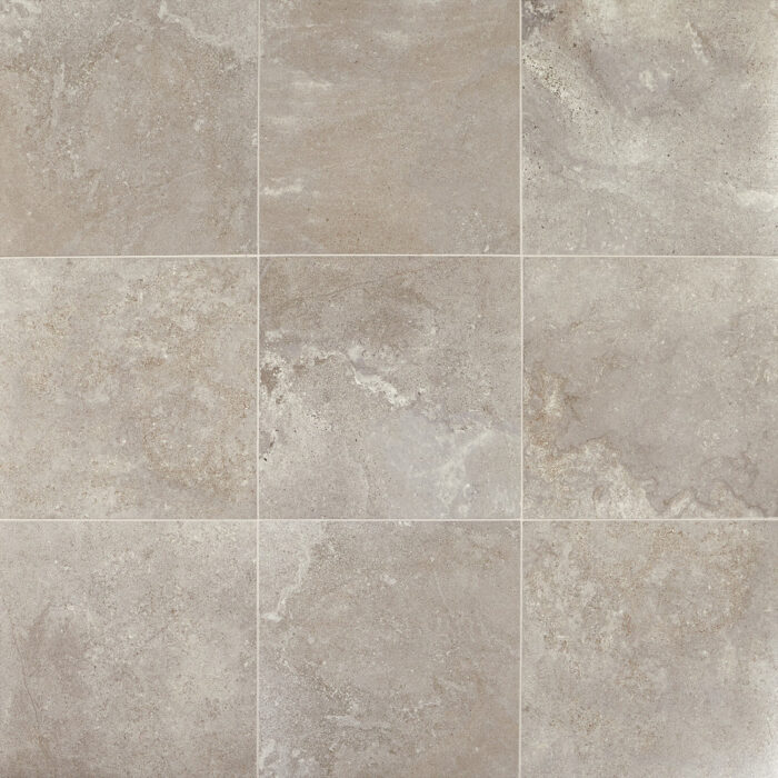 Abound Nimbus, gray twelve by twelve inch stone look ceramic tile