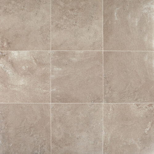 Abound Ashen, taupe twelve by twelve inch stone look ceramic tile